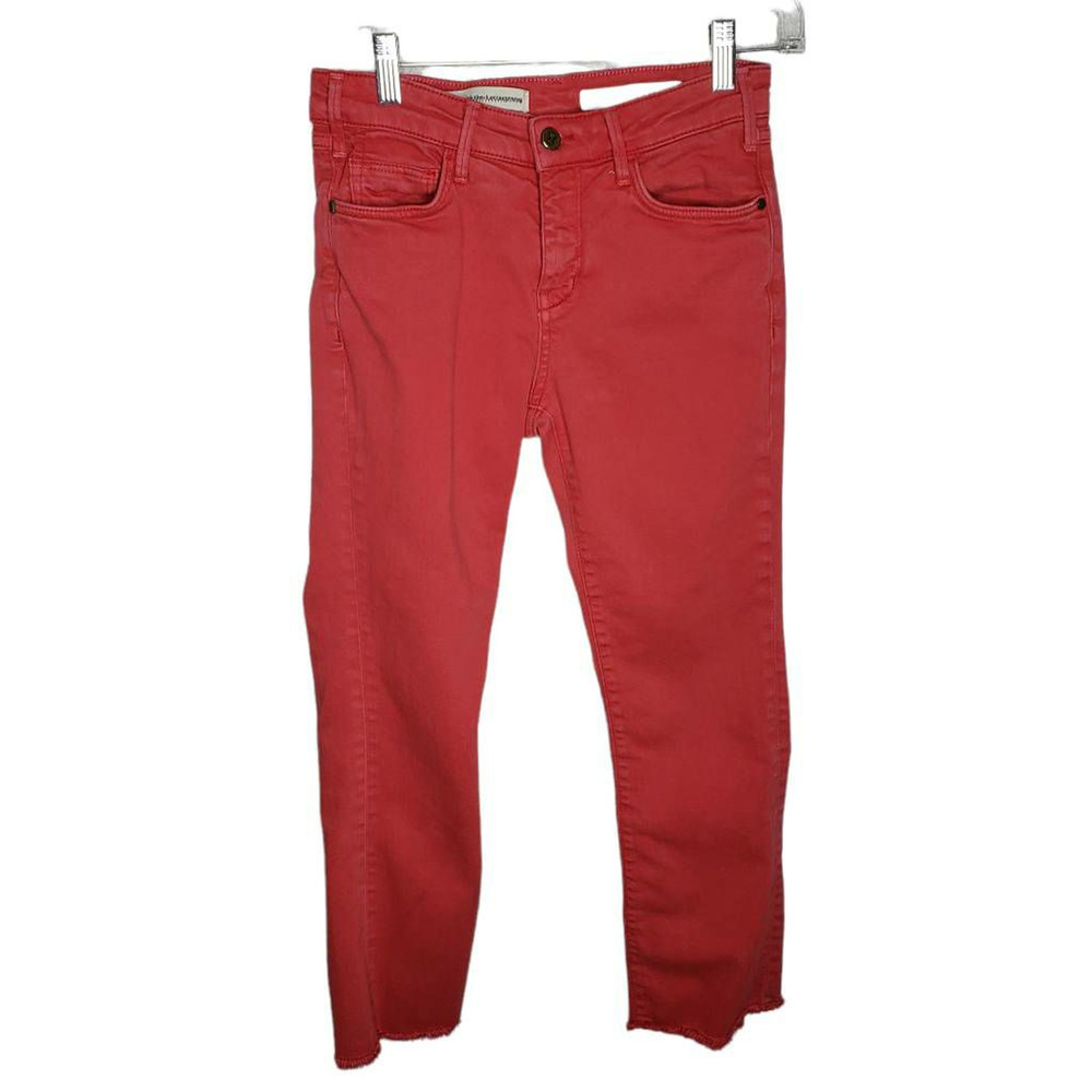 Anthropologie Pilcro And The Letterpress Womens Script Skinny Jeans Red sz 25